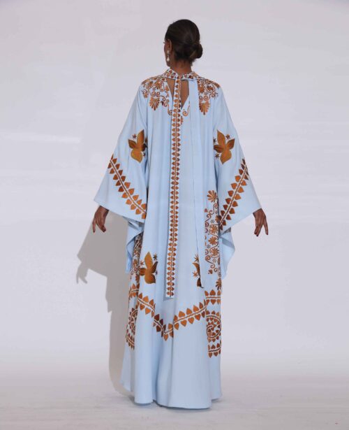 Stunning sky-blue kaftan